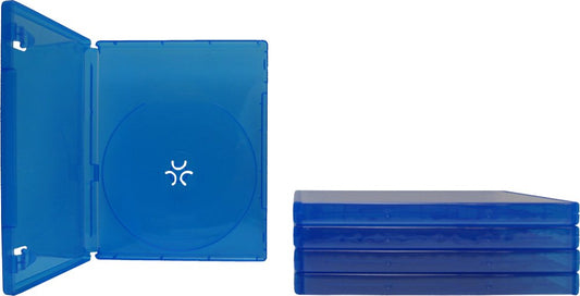 Square Deal Recordings & Supplies (5) Blue Game Cases - Compatible With Playstation 4 - 1 Disc Capacity - 14mm - #VGBR14PS4BL