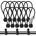 20-Pack Black Magnetic Cable Ties - Snap-On Silicone Cord Ties with Strong Magnets - Reusable Magnetic Cord Ties for Cable Management, Wire Organizer