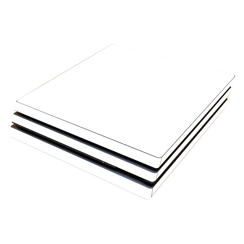 MightySkins Skin Compatible with Sony PS4 Pro Console - Solid White | Protective, Durable, and Unique Vinyl Decal wrap Cover | Easy to Apply, Remove