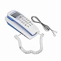 Landline Phone, /DTMF Trimline Corded Phone Caller ID Telephone Corded Phone Desk Put Landline Fashion Extension Telephone White