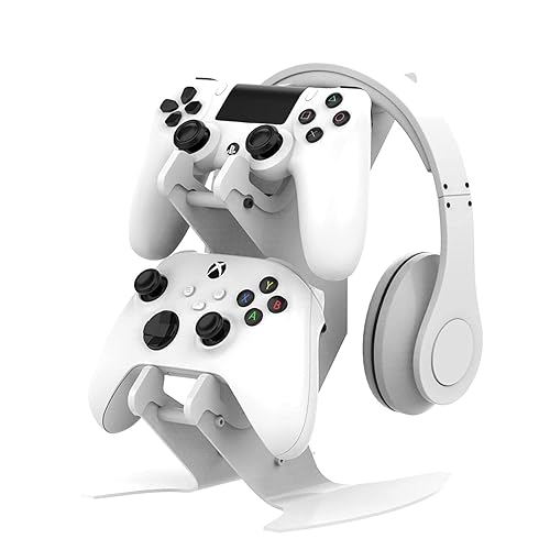 NBCP Controller Holder, Game Controller Headset Stand for Xbox Series X S/Xbox one / PS5 / PS4 / NS/PC/Headset, Aluminum Metal Headset Mount Universal