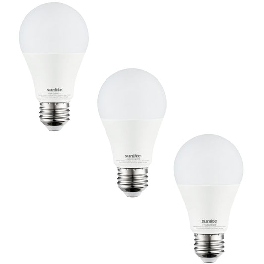 Sunlite 80682 LED A19 Household Light Bulbs, 9 Watts (60W Equivalent), 800 Lumens, Medium Base (E26), Non-Dimmable, 200 Degree Beam Angle, ETL Listed
