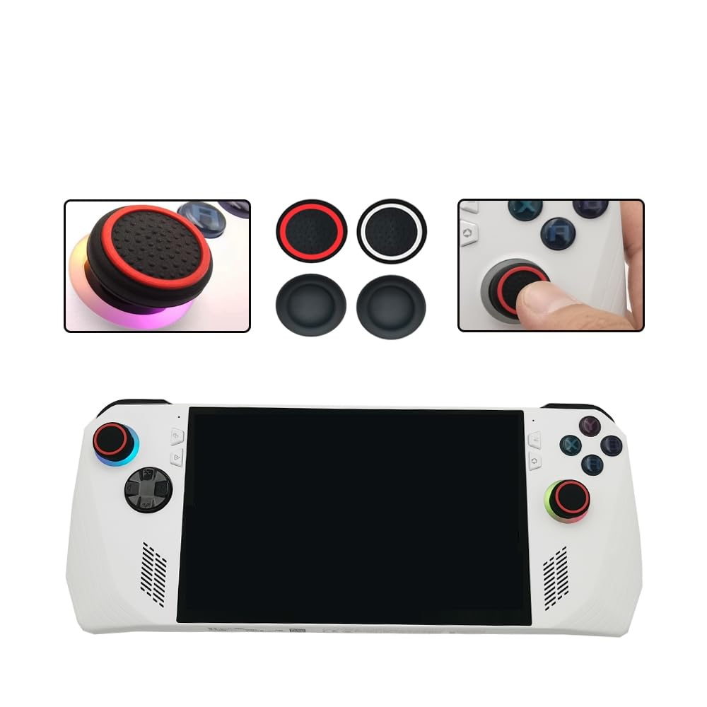 4pcs Thumb Grip Joystick Caps for ROG Ally Gaming Console, Silicone Thumbsticks Button Protector for ROG Ally