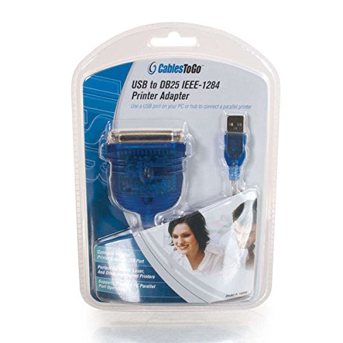 C2G 16899 USB To DB25 Parallel Printer Adapter Cable, Beige (6 Feet, 1.82 Meters)