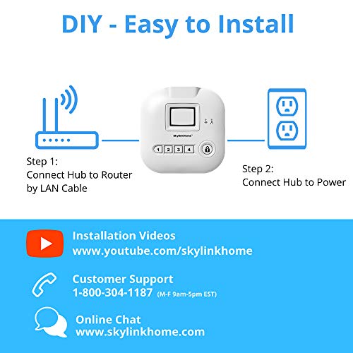 SKYLINK SK-150 Basic Starter Kit Connected Wireless Alarm Security Home Automation System, iOS iPhone Android Smartphone, Echo Alexa and IFTTT