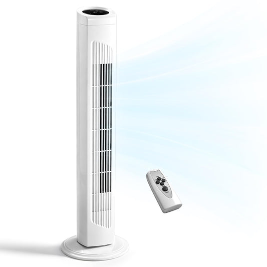 myoihomora Tower Fan for Bedroom,90° Oscillating Standing Fan,Copper Motor,Touch & Remote Control,3 Speeds,3 Modes,Bladeless Room Fan for Home,Living