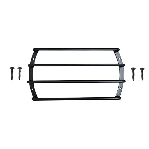 SYCZUIOHU 10 Inch Car Bar Speaker Grill 4 Bars Subwoofer Grill Speaker Grill Cover Protector Guard Metal Black Subwoofer Grill