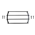 SYCZUIOHU 10 Inch Car Bar Speaker Grill 4 Bars Subwoofer Grill Speaker Grill Cover Protector Guard Metal Black Subwoofer Grill