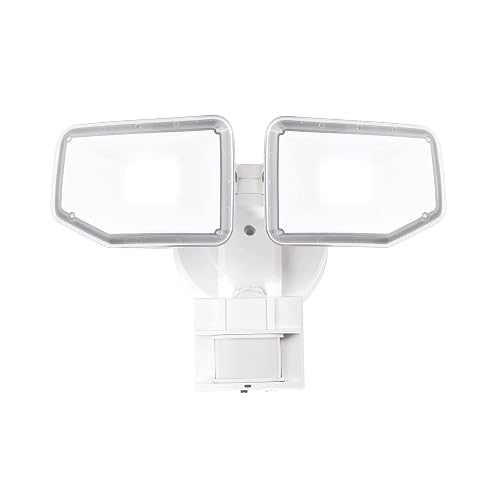 AWSENS 40W LED Security Lights Motion Sensor Light Outdoor, 180 Degree, 4000 LM, 5000 K, ETL Water Resistant, Clear 2 Head Motion Detector Flood Light