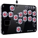 Arcade Stick Game Keyboard R13, Leverless Controller Arcade Stick with Turbo & Custom RGB, Silent All-Button Arcade Controller Street Fight