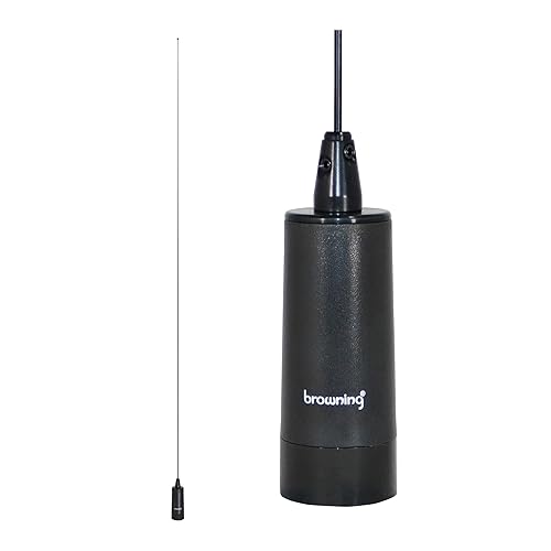 Browning® 200-Watt Low-Band 26.5 MHz to 30 MHz Unity-Gain UHF Antenna with NMO Mounting (Black Base) (Black Base)