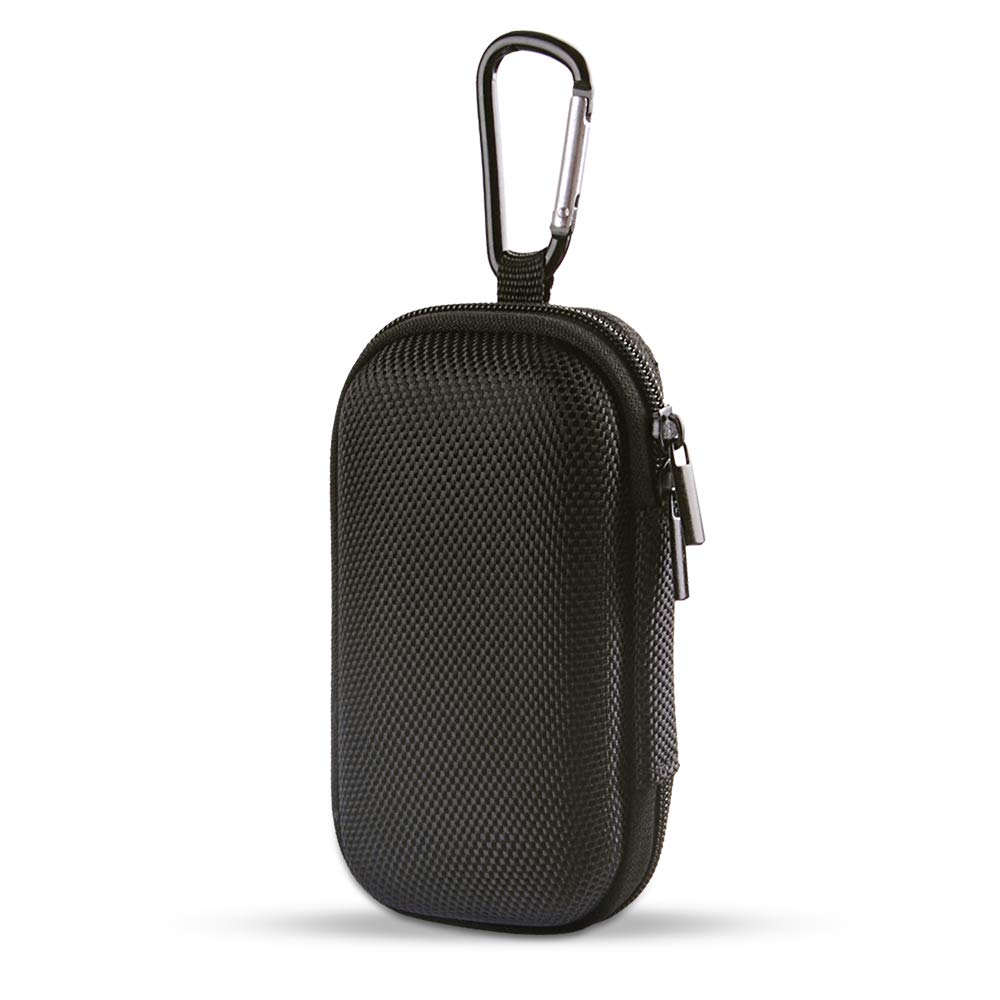 Portable Hard EVA Case, Hootek Protective Hard Shell Travel Carrying Case Bag with Dual Zipper and Metal Carabiner for MP3 Players, USB Cable
