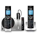 VTech DS6771-3 Connect to Cell, Cordless Phone with Answering Machine, DECT 6.0 Headset+2 Handset Intercom, Bluetooth, Caller ID/Call Waiting