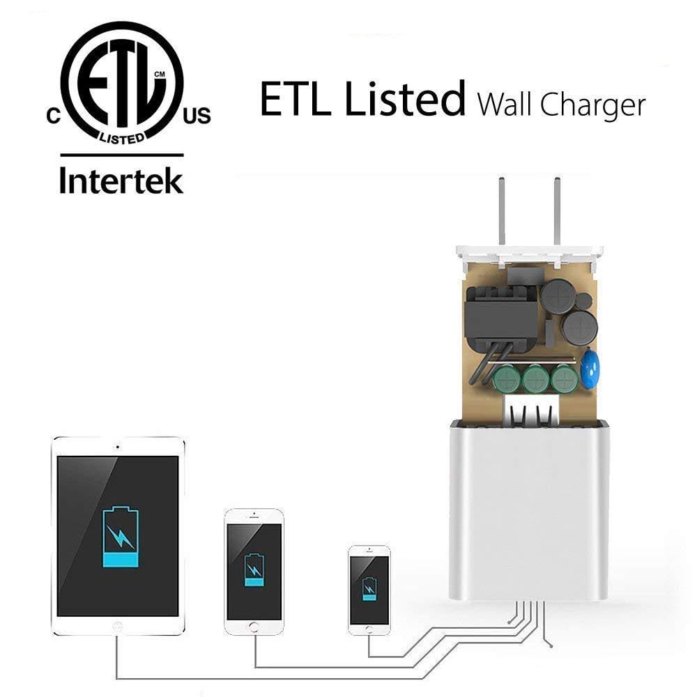 iPhone Charger [MFi Certified] - Travel & Home Wall Charger with 5ft Cable, Compatible with iPhone 14, 13, 12, 11, SE, X, 8, 7, 6, 5, iPad Mini, iPod