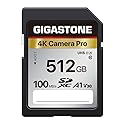 ?5-Years Data Recovery? GIGASTONE SD Card 512GB Memory Card 4K Pro Series Speed Up to 150MB/s Compatible with Canon Camcorder, SDXC A1 V30 UHS-I