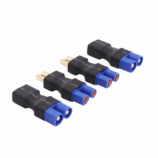 OliRC 4pcs No Wires Connector: T-Plug Style to EC3 Male Female Connector Adapter(C157-4)