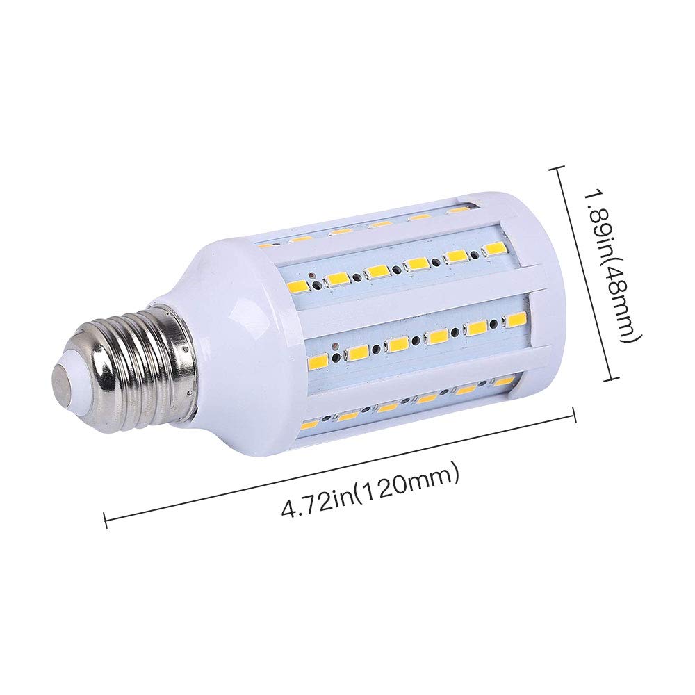 15W E27 LED Corn Light Bulbs(4 Pack)- 60 LEDs 5730 SMD 1200lm Warm White 3000K LED Corn COB Lamp 100W Equivalent 360 Degree Beam Angle for Garage