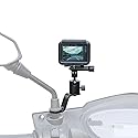 SKEZN Aluminum Mount Holder for GoPro Hero 12 Black, 11/10/9/8 & DJI Osmo Action Cameras - Portable Electronic Device Mount - Motorcycle Rearview