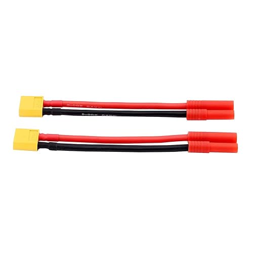 OliRC 2pcs XT60 Male to HXT 4MM Banana Connector/Adapter 12 Gauge Wire 4inch fits for Turnigy(C72-2)