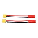 OliRC 2pcs XT60 Male to HXT 4MM Banana Connector/Adapter 12 Gauge Wire 4inch fits for Turnigy(C72-2)