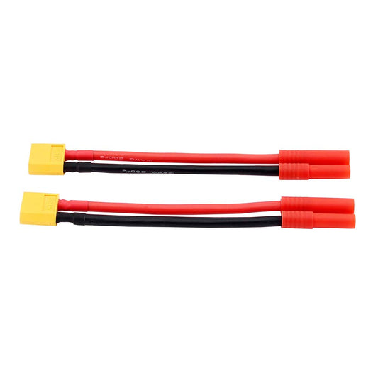 OliRC 2pcs XT60 Male to HXT 4MM Banana Connector/Adapter 12 Gauge Wire 4inch fits for Turnigy(C72-2)