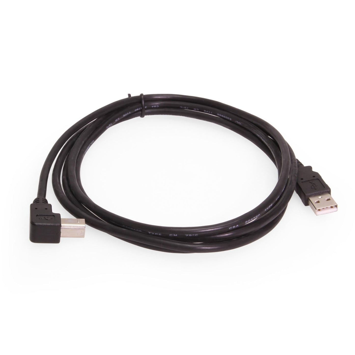USBGear 6ft. USB 2.0 Cable High-Speed Type A to B Down Angle