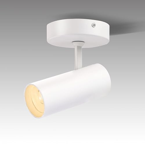 Marknice LED Dimmable Ceiling Spotlight Adjustable Ceiling Mounted Directional Spot Light 4.72'' Aluminum Indoor Monopoint Light for Living Room
