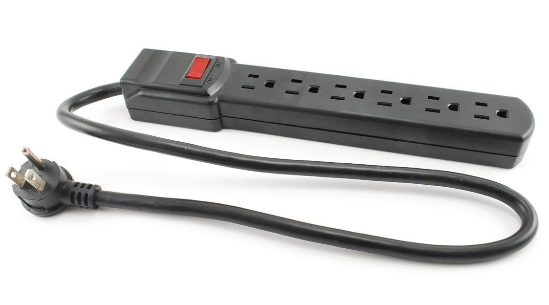 6 Outlet Surge Strip, Horizontal, 90 Joules, 24in (2 ft.) Cable