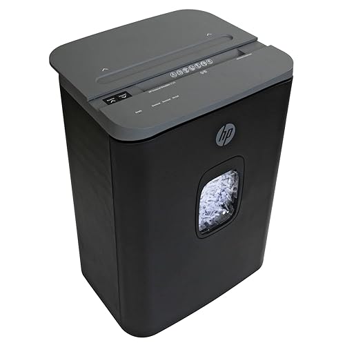 HP - Crosscut Paper Shredder, 20-Sheet Manual Feed, Shreds Credit Cards & Staples, Heavy Duty Paper Shredder for Home Use with 7.4 Gallon Basket