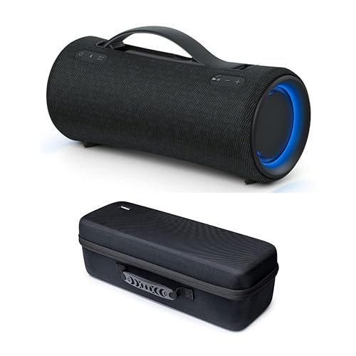 Sony SRS-XG300 X-Series Wireless Portable-Bluetooth Party-Speaker (Black) Bundle with Knox Gear Hard Travel Case (2 Items)