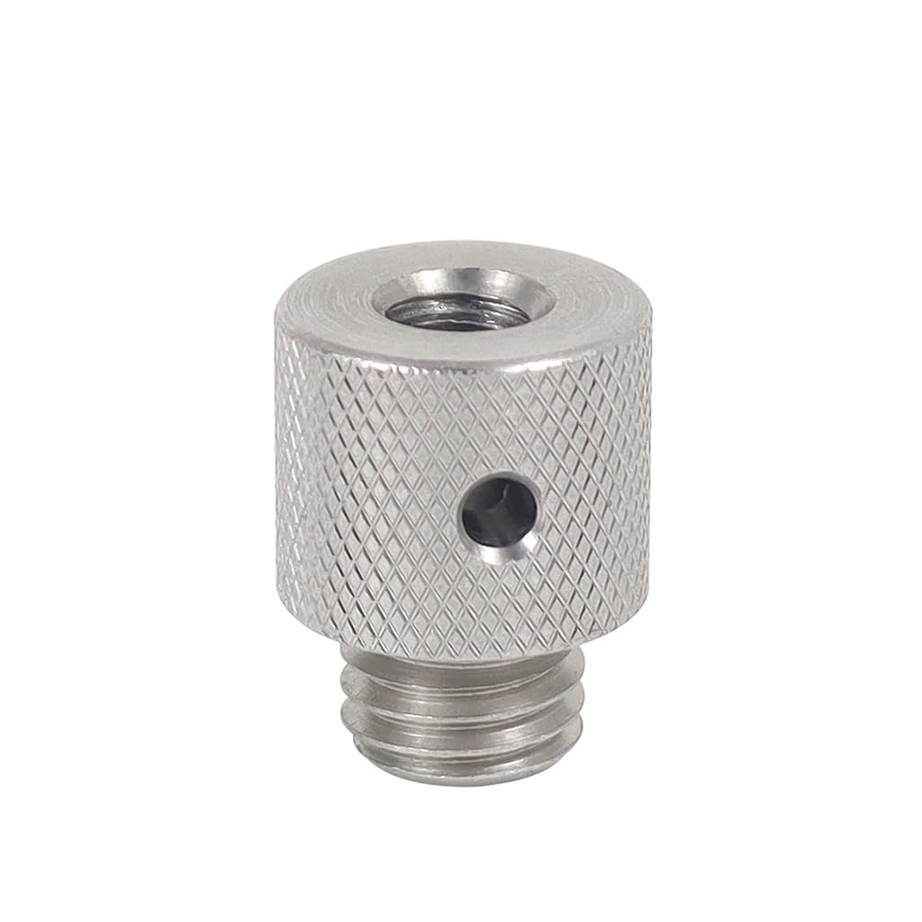 NovelGoal Stainless Steel Inch 1/4-20 Female to M10-1.5 Male Adapter Screw Head Tripod Adapter Screw Photography Accessories Sports Camera Accessories