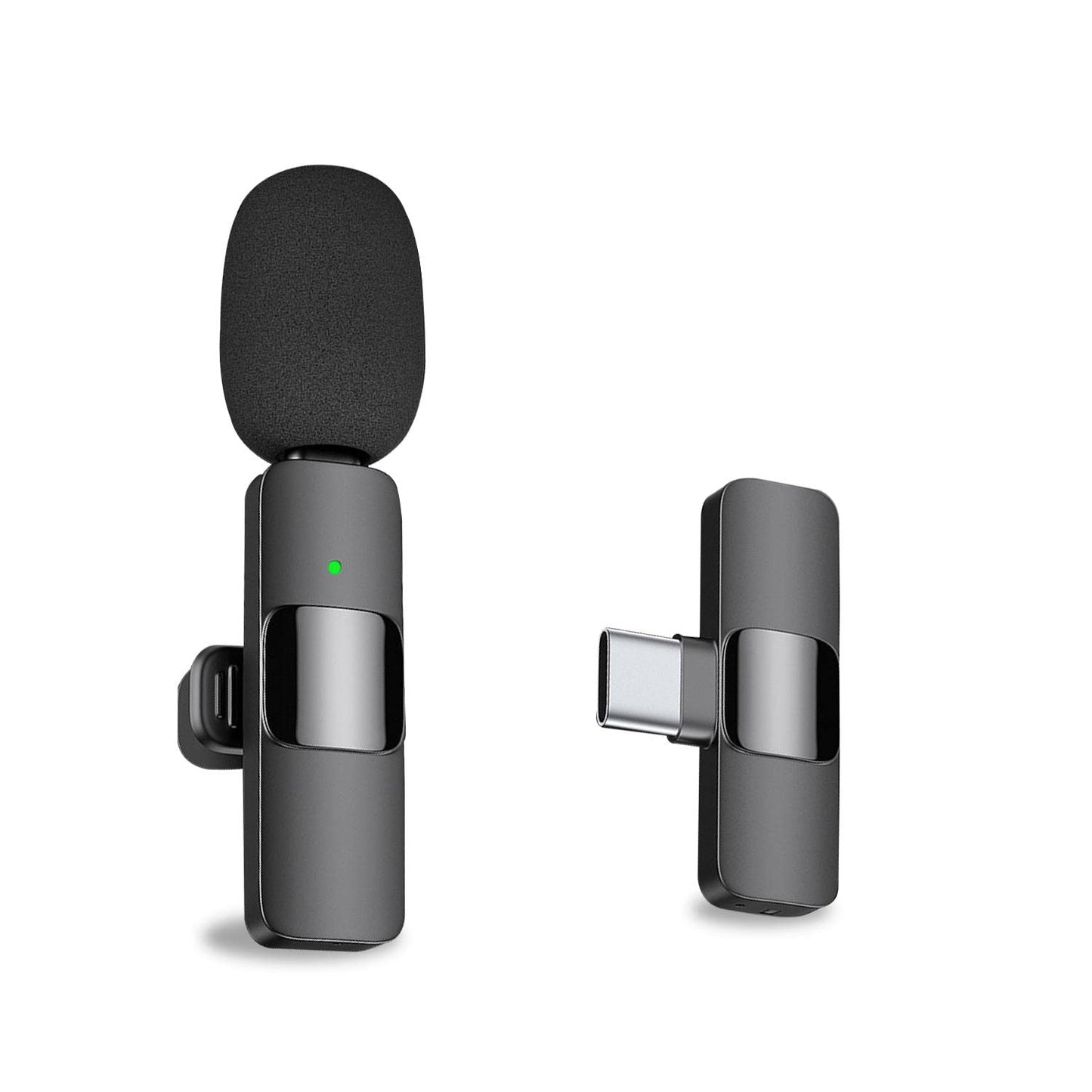 MAYBESTA Wireless Lavalier Lapel Microphone for iPhone Android Phone Laptop - Bluetooth Mini Mic with USB C Interface for YouTube Tiktok Video