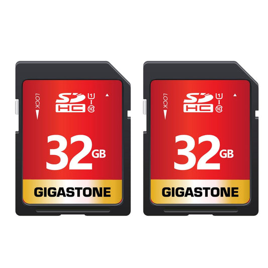 GIGASTONE 32GB SD Card 2-Pack UHS-I U1 Class 10 SDHC Memory Card High-Speed Full HD Video Compatible with Canon Digital Camera, SPYPOINT TACTACAM