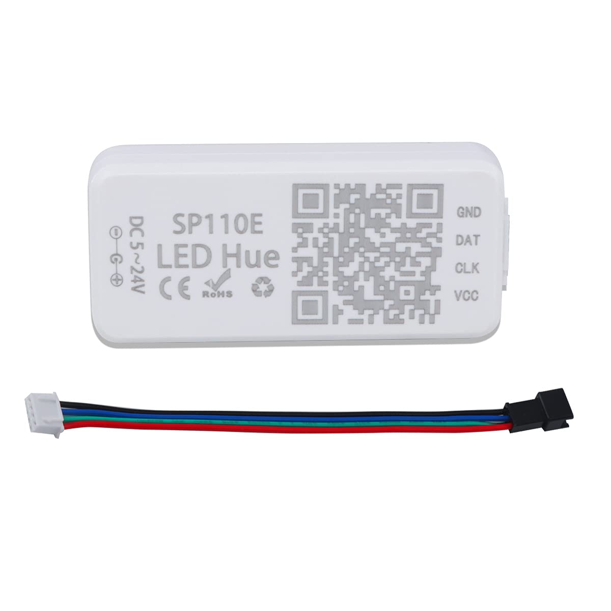 Ws2811 Controller, SP110e Addressable LED Bluetooth Ws2812b Controller 5V-24V, iOS/Android App Wireless Remote Control, Pixel Light Controller