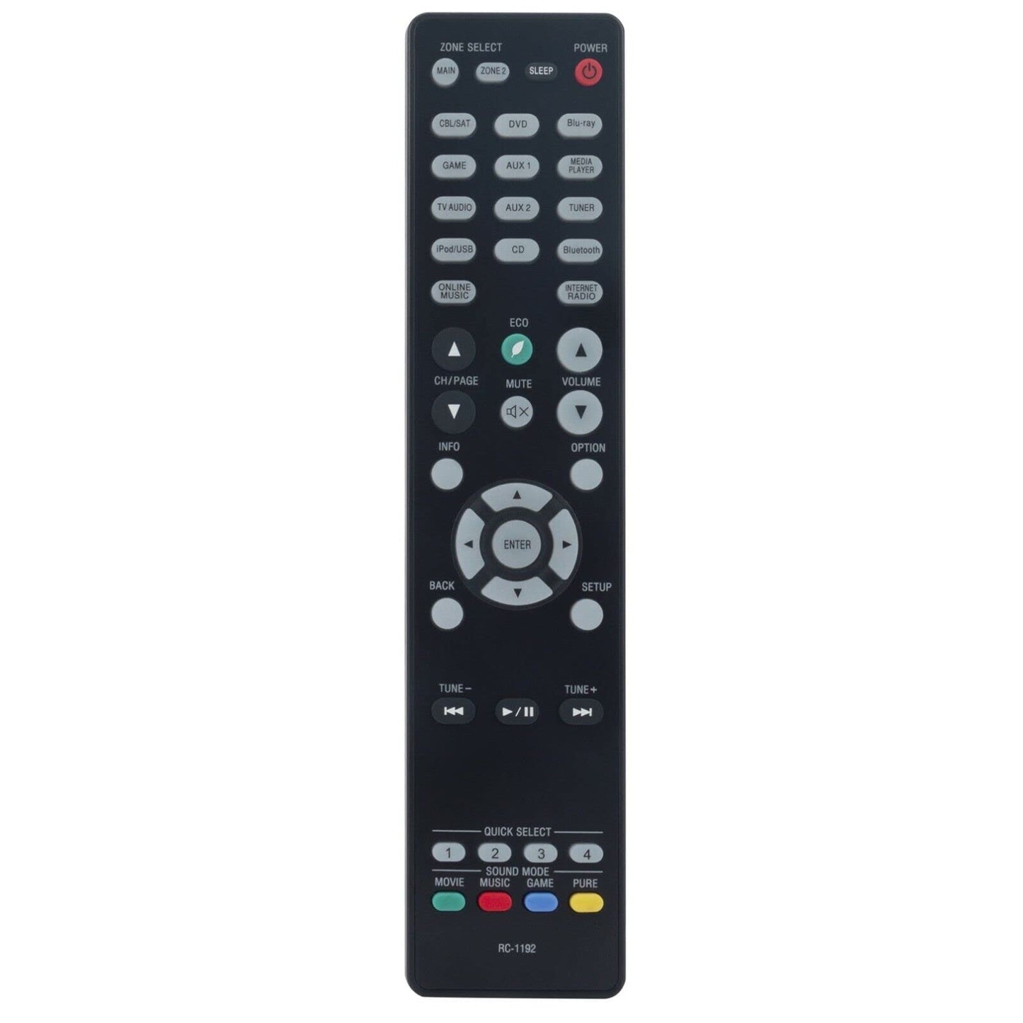 NTQinParts Replacement Remote Control Controller for Denon AVR-X3800H 9.4 Channel 8K Home Theater Receiver