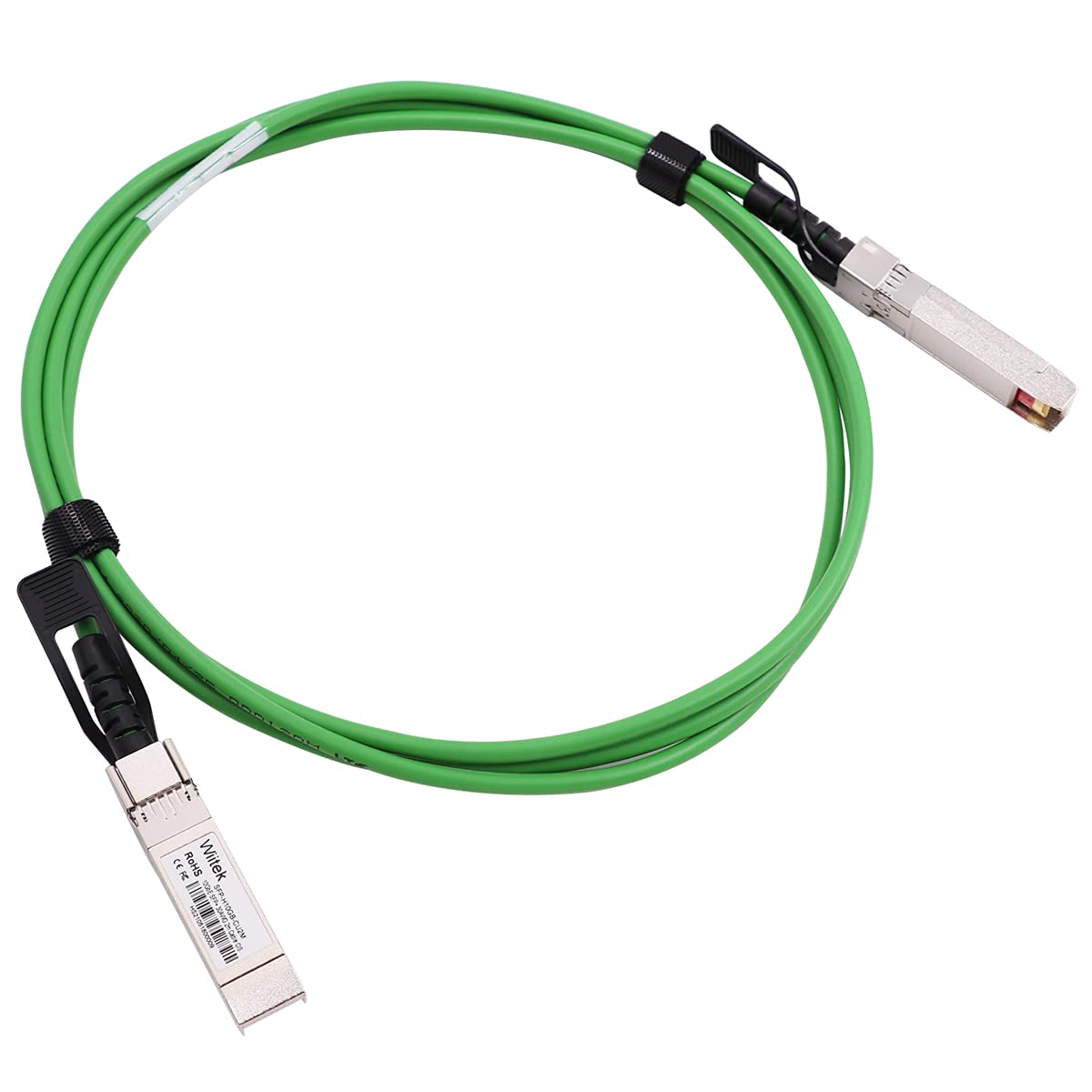 [Green Colored] 2m 10G SFP+ DAC Twinax Cable, 10Gbase-CU SFP+ Copper Cable, Compatible for Cisco SFP-H10GB-CU2M, Ubiquiti, Juniper, Mellanox