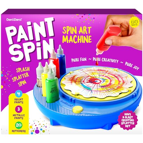 Dan&Darci Paint Spin Art Machine Kit for Kids - Arts & Crafts for Boys & Girls Ages - Art Craft Set Gifts for 6-9 Year Old Boy, Girl - Painting…