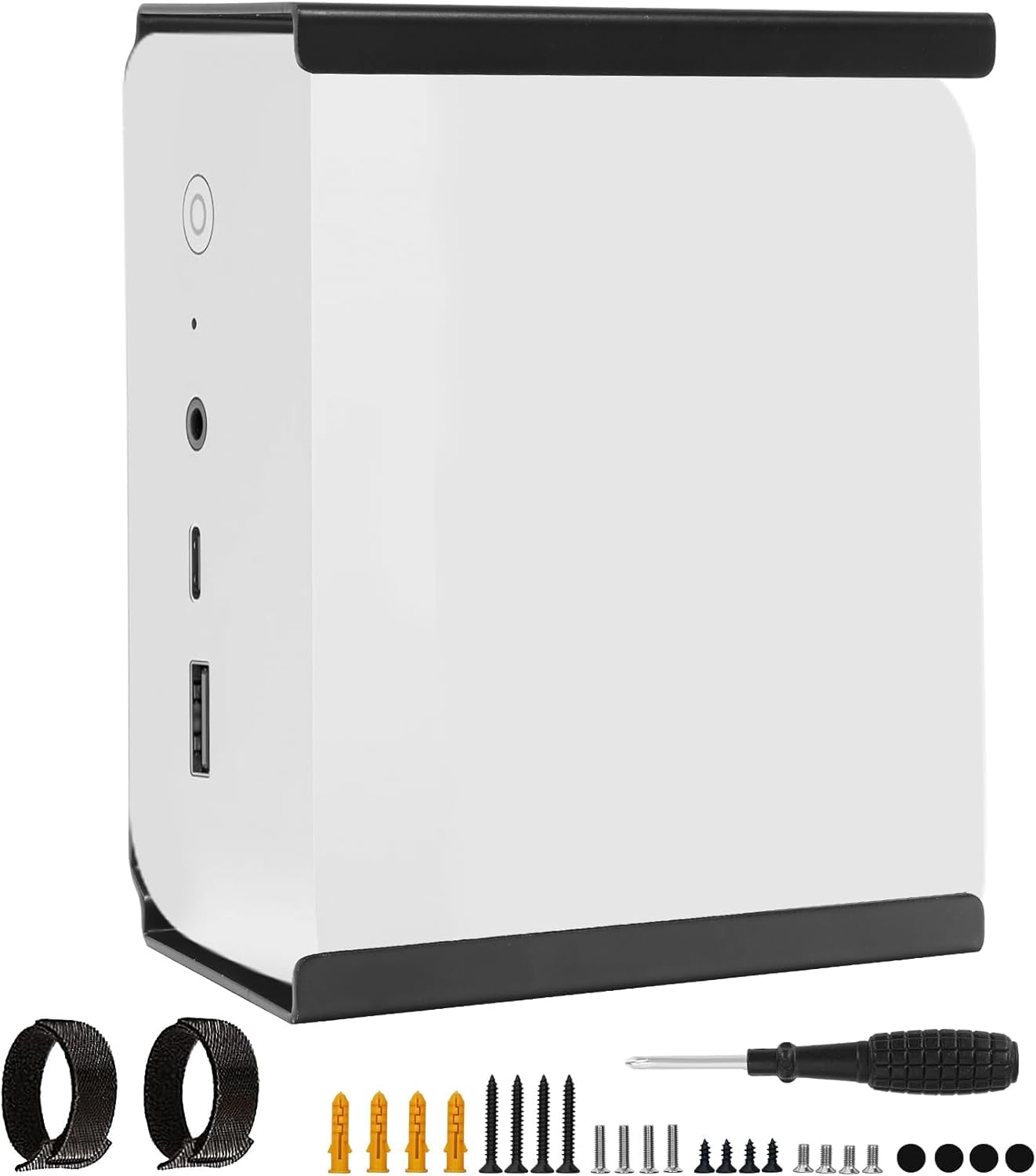 Metal Mini PC Mount Compatible with Beelink SER8, SER6, SER9, SER9 Pro, EQi12, EQR6, Beelink Mini PC Vesa Mount, Wall Mount Under Desk Mount, Only
