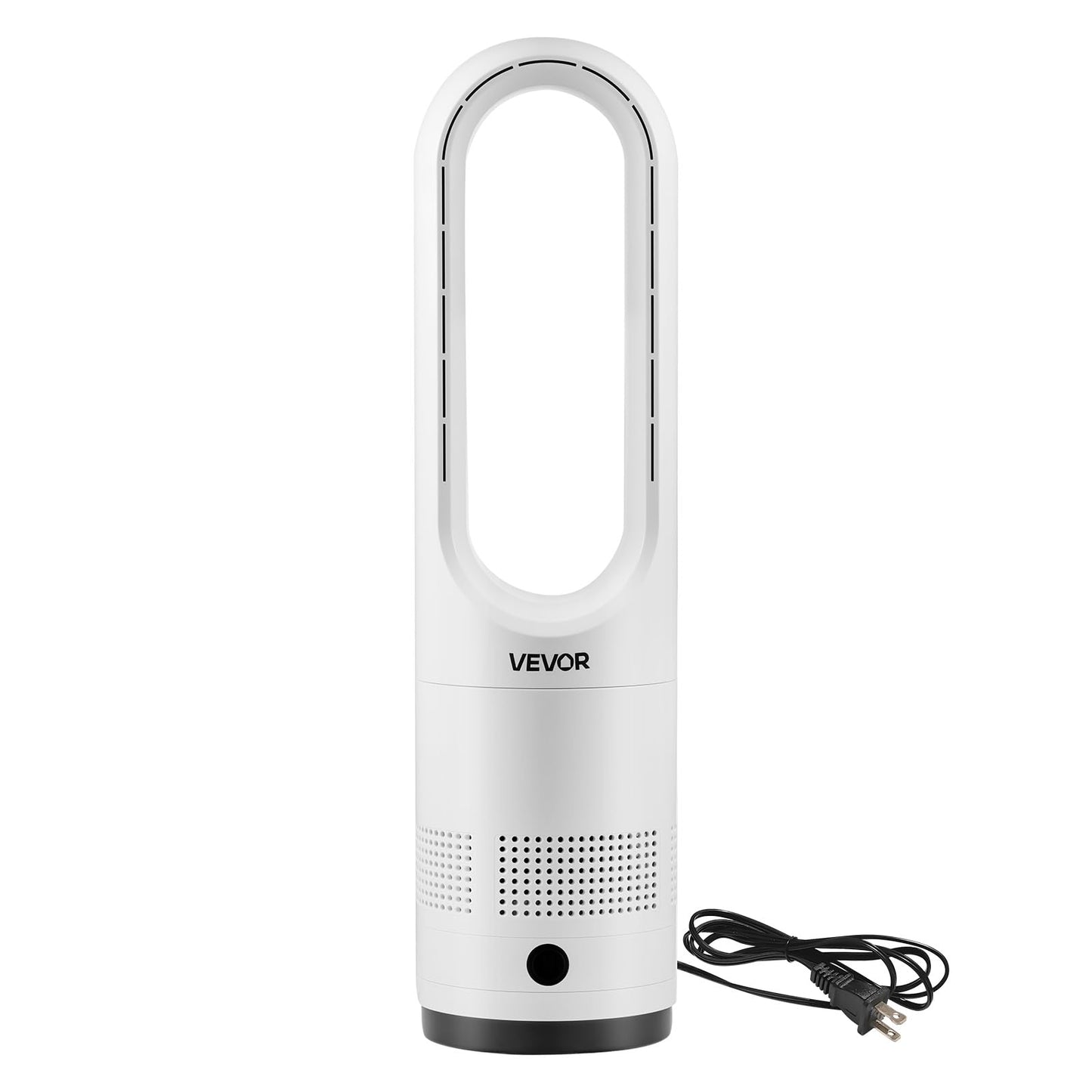 VEVOR Bladeless Tower Fan, 80° Oscillating Standing Fan, 8 Speeds & 9-Hour Timer, 15.42 ft High Velocity Floor Air Circulator, Powerful Airflow