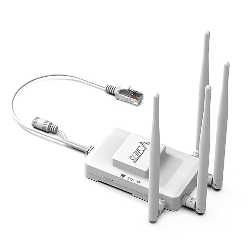 Vonets 1800Mbps WiFi to Ethernet Adapter 5.8GHz Wireless Bridge, 2-Port Gigabit PoE Compatible, WiFi Bridge for 4K Streaming/Gaming/Smart TV