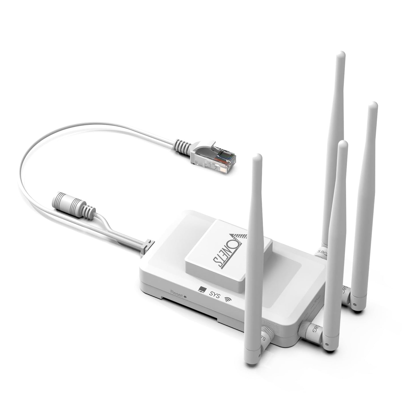 Vonets 1800Mbps WiFi to Ethernet Adapter 5.8GHz Wireless Bridge, 2-Port Gigabit PoE Compatible, WiFi Bridge for 4K Streaming/Gaming/Smart TV