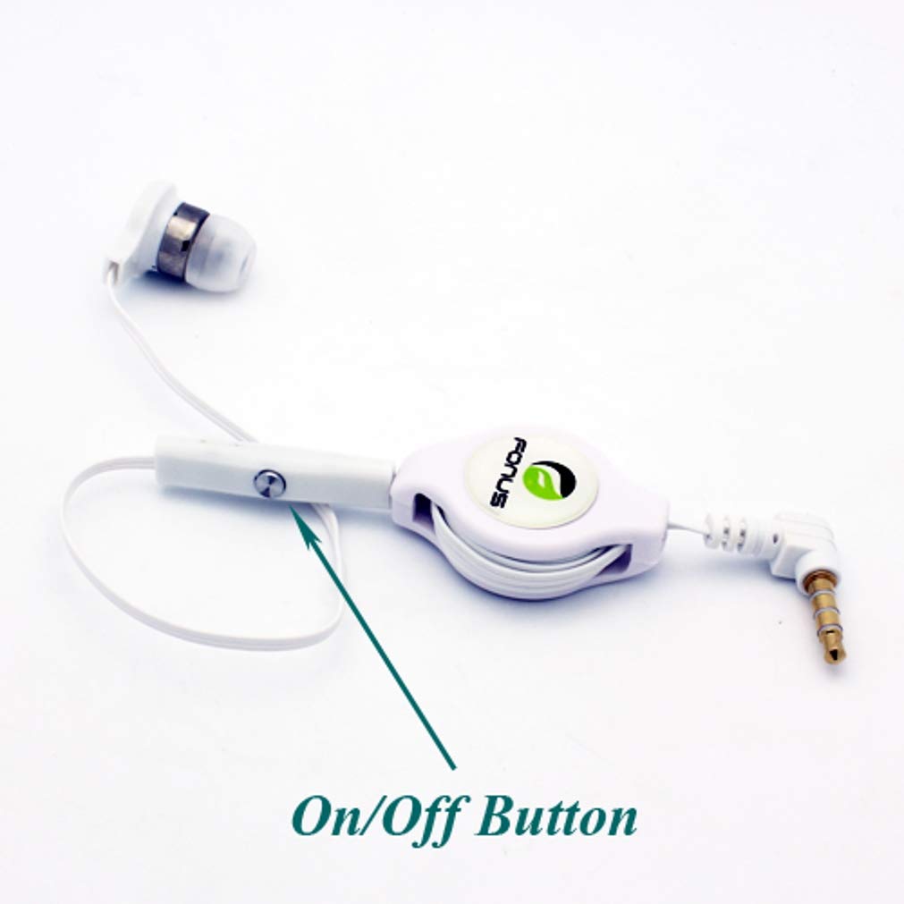 Headphone Retractable Mono Earphone for Galaxy A01 A10e A11 A21 A20 A50 A51 A71-3.5mm w Mic Headset Handsfree Earbud Compatible with Samsung Galaxy…