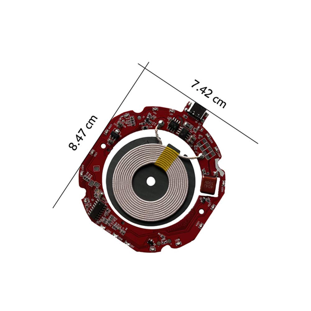 Taidacent Type C Car Mobile Phone Magnetic Qi Fast Wireless Charger/Charging/Charge Transmitter PCB Module 15W 10W 7.5W 5V 2A Input