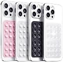 Anteel 4 Pack Silicone Suction Phone Case Adhesive Mount, 2026 Upgraded Thickened & Enhanced Suction Power Hands-Free Sticky Phone Grip Holder, Light