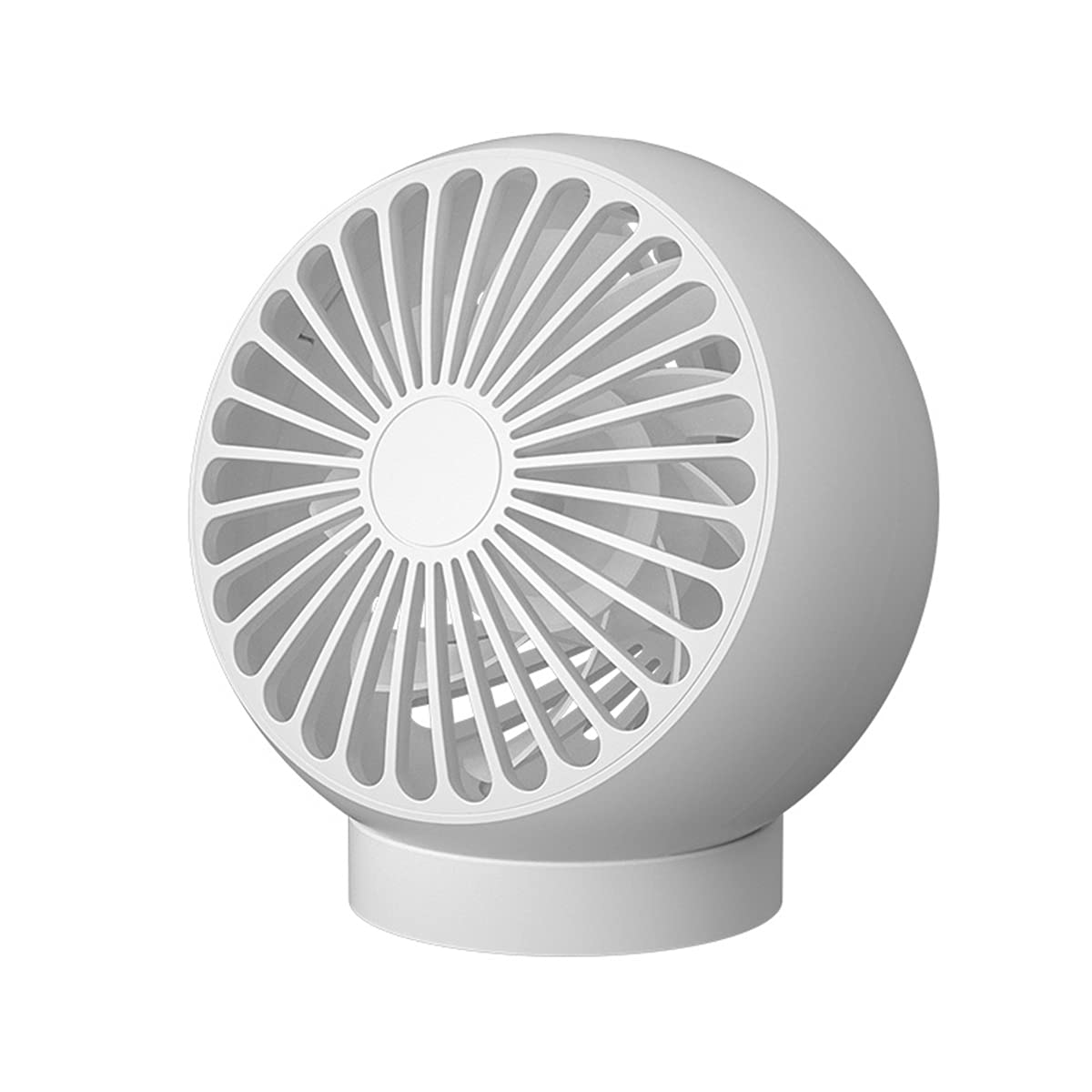 Mini Silent Fan, Nine-Blade Desktop Fan, Three-Speed Wind Adjustment.(White)