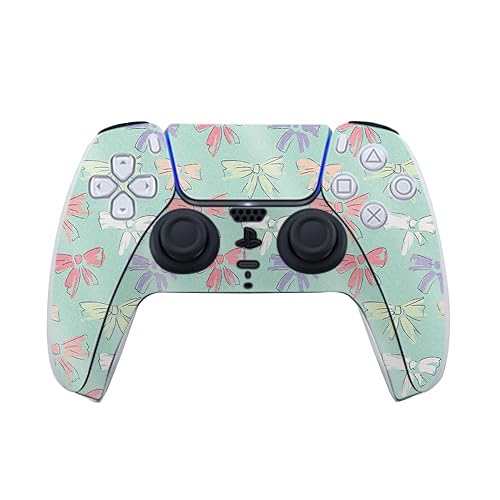 Glossy Glitter Gaming Skin Compatible with PlayStation 5 Controller - Drawn Bow - Premium 3M Vinyl Protective Wrap Decal Cover - Easy to Apply |