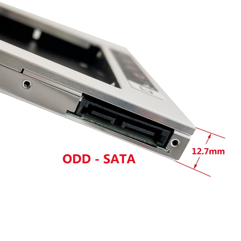 DY-tech 2nd Hard Drive HDD SSD Optical Bay Caddy Frame Tray for iMac A1311 A1312 2012 2011 2010 AD-5680H SATA Interface