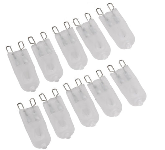 JCD G9 Halogen Bulbs - Frosted Bi-pin 2700k Halogen Light Bulbs, 10 Pack
