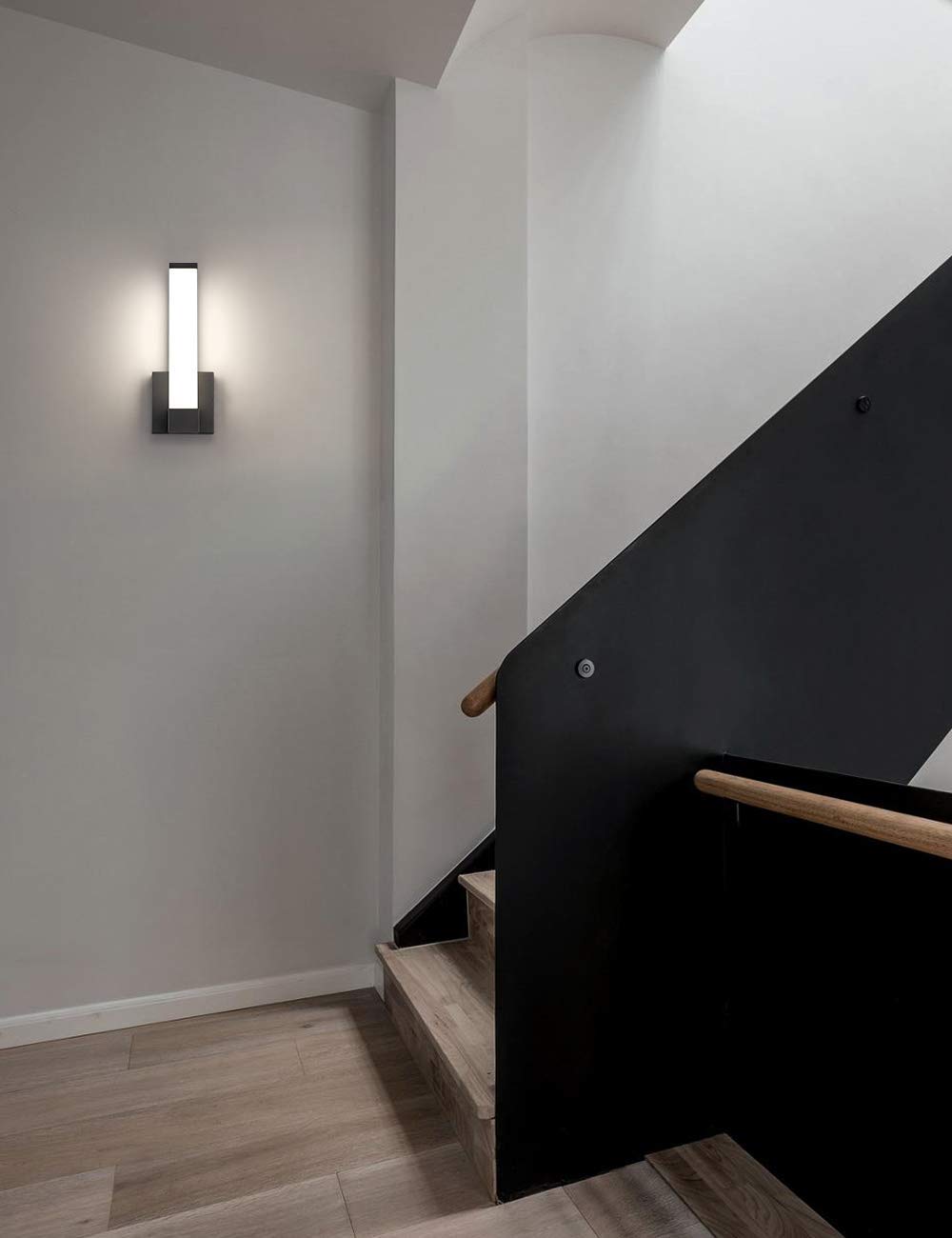 7Degobii Black Wall Sconce for House Decor LED Wall Lights for Bedroom Bedside Wall Lamp Modern Indoor LED Hallway Sconces Wall Lighting 12" Inch