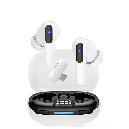 RYR Wireless Gaming Earbuds, 20ms Low Latency, Gaming Earbuds with Noise Cancelling Mic, 2.4Ghz & Bluetooth, LED Display, 36H Playtime for Meta Quest…